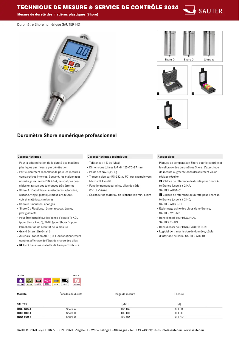 First page image of the manual for HDA 100-1