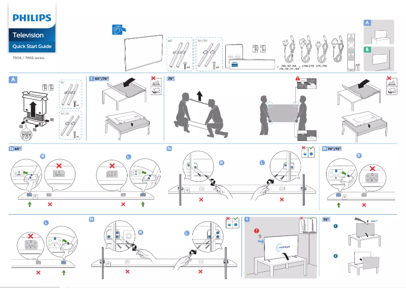 First page image of the manual for 65PUD7906