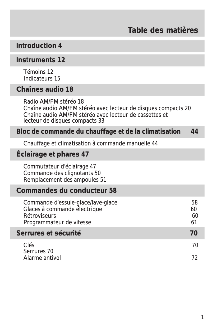First page image of the manual for Ranger (2003)