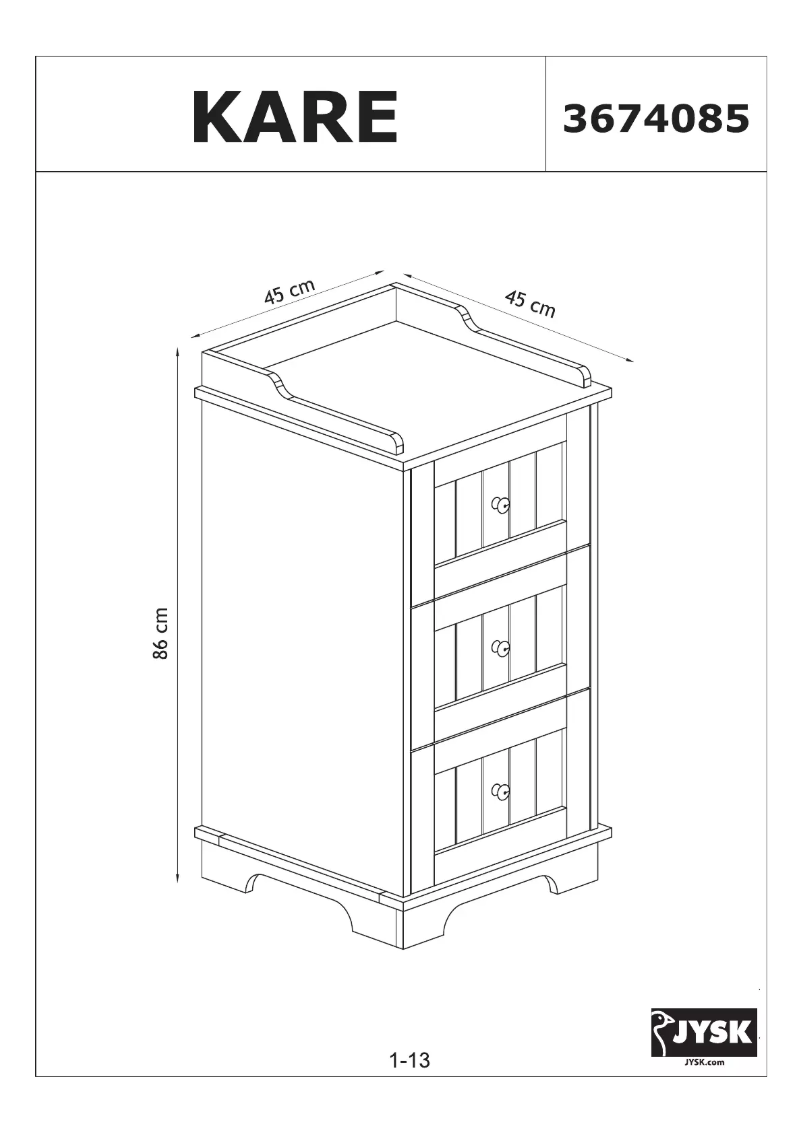 First page image of the manual for Kare (45x86x45)