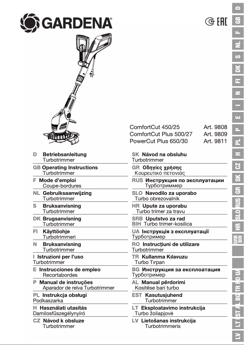First page image of the manual for ComfortCut 450