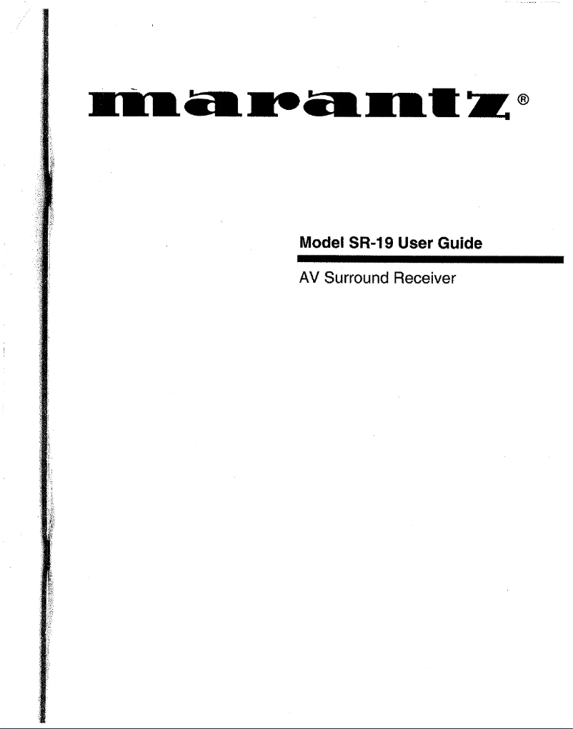 First page image of the manual for SR-19