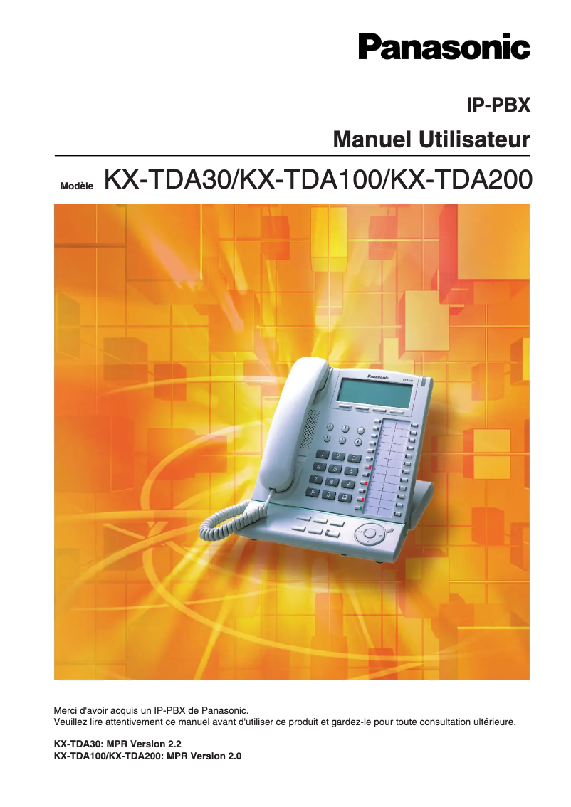 Page 1 of the manual User Manual Panasonic KX-TDA200