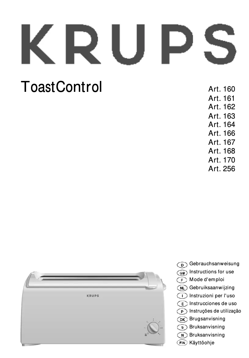 First page image of the manual for F 160 77