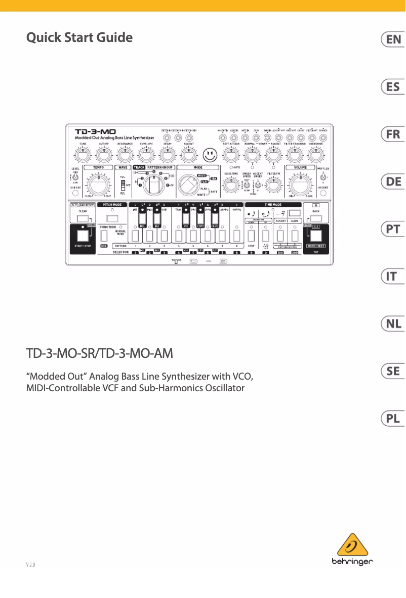 First page image of the manual for TD-3-MO