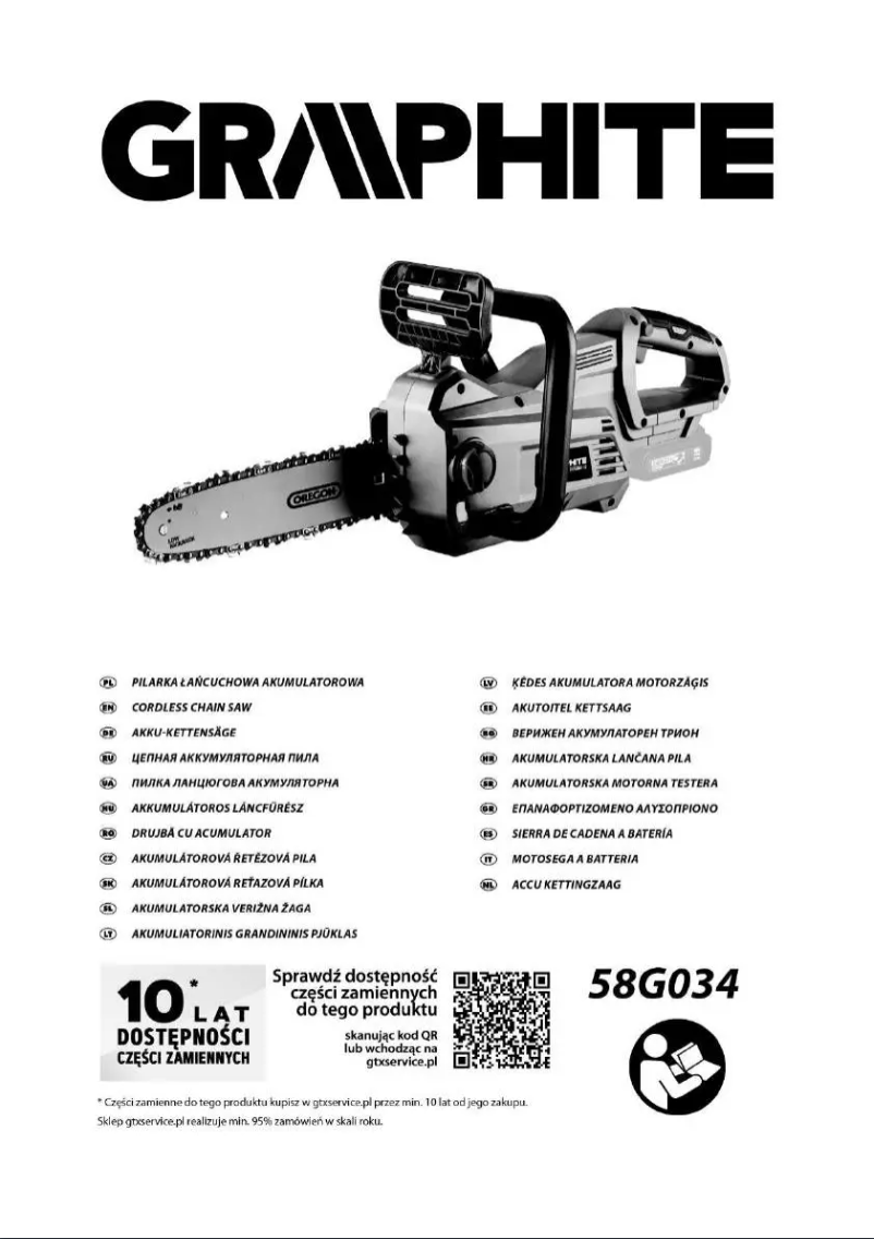 Page 1 of the manual User Manual Graphite 58G034