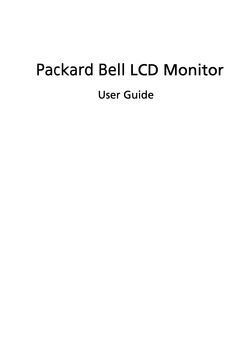Page 1 of the manual User Manual Packard Bell Maestro 240DML