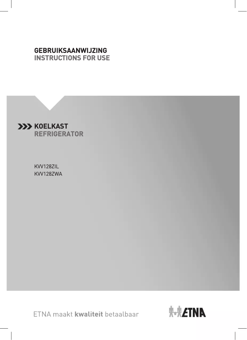 Page 1 of the manual User Manual Etna KVV128ZIL