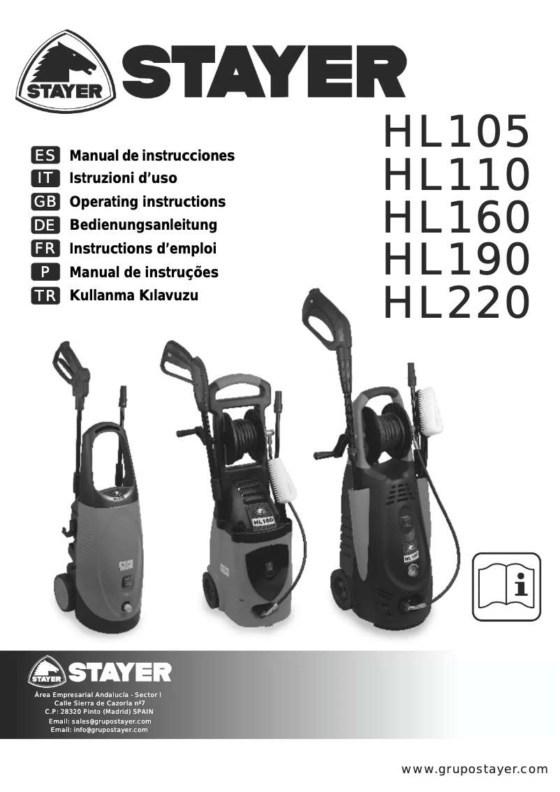 Page 1 of the manual User Manual Stayer HL190