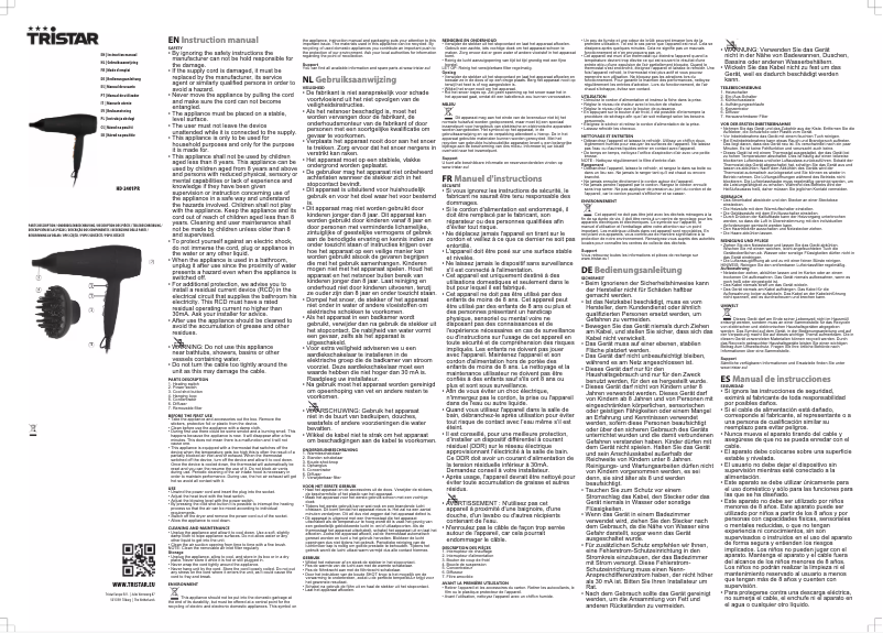 Page 1 of the manual User Manual TriStar HD-2401PR