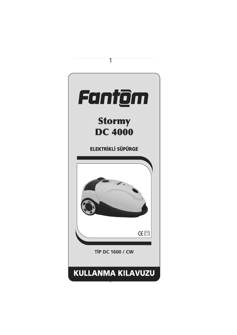 Page 1 of the manual User Manual Fantom Stormy DC 4000