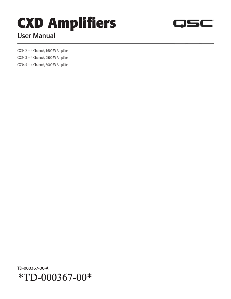 First page image of the manual for CXD4.2