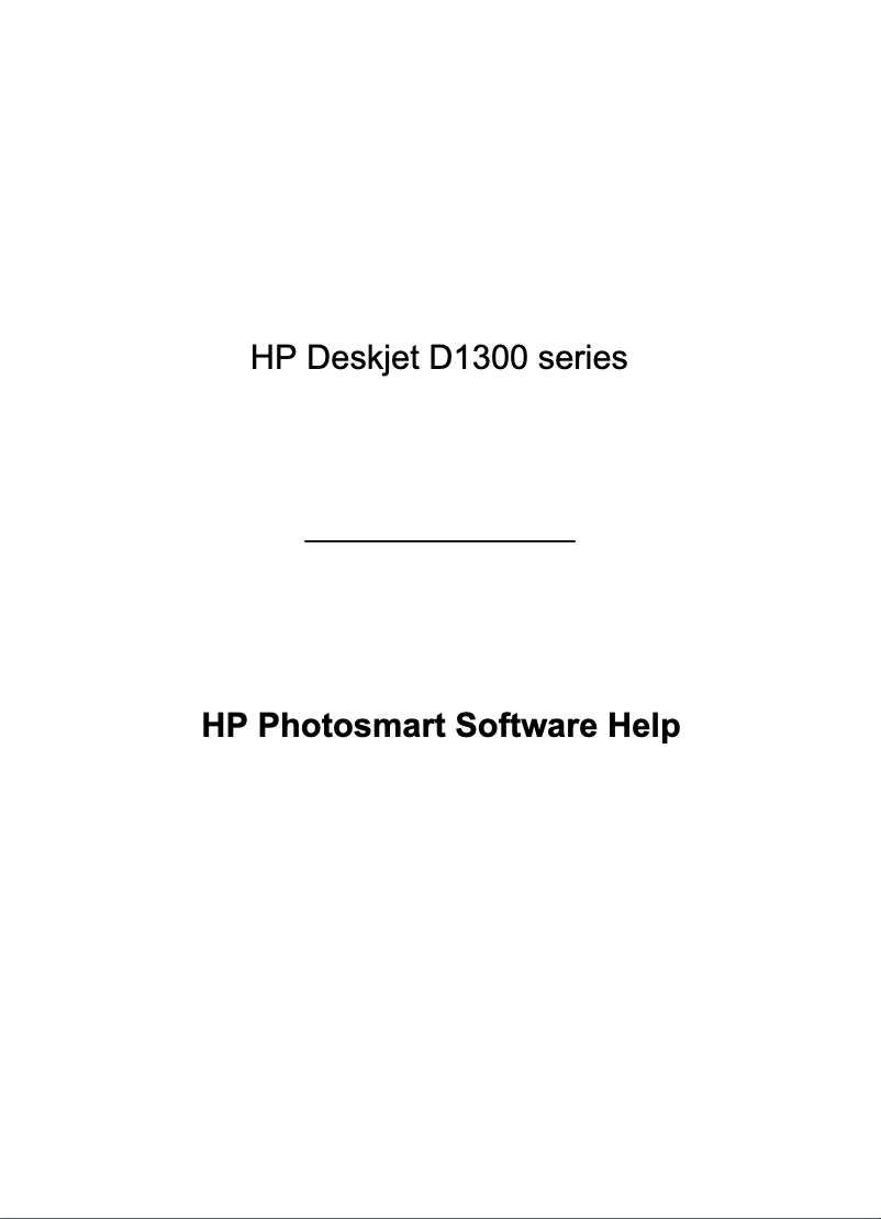First page image of the manual for Deskjet D1341