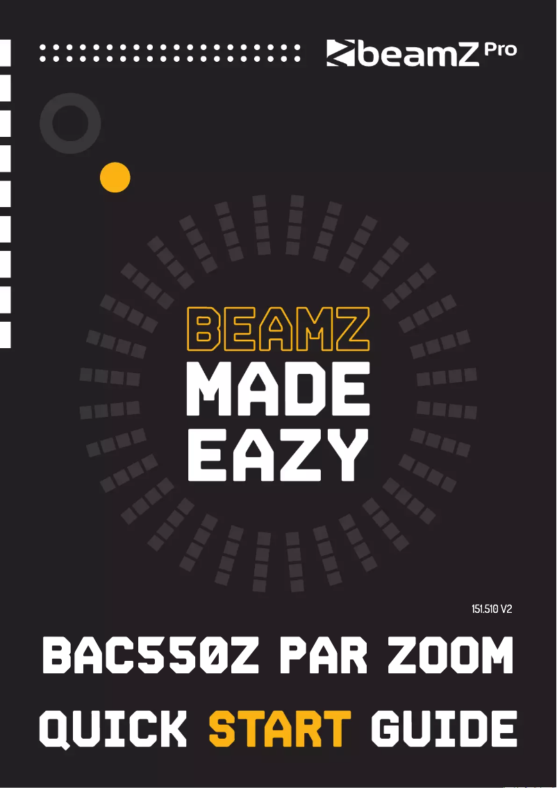 Image de la première page du manuel de l'appareil BAC550Z