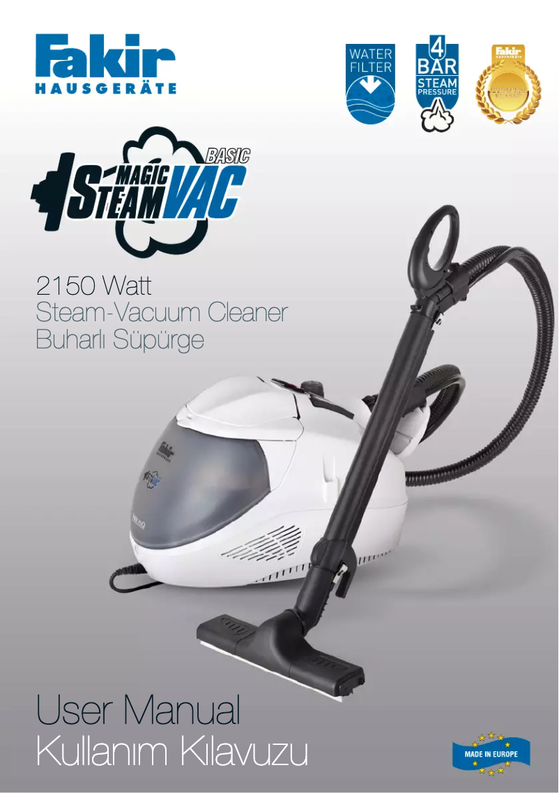 First page image of the manual for Magic Steam Vac Basic