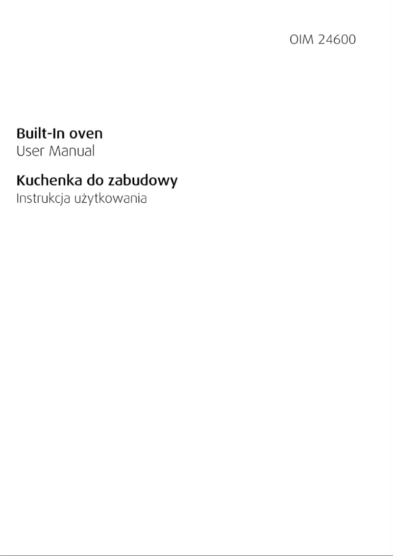 First page image of the manual for OIM 24600 B