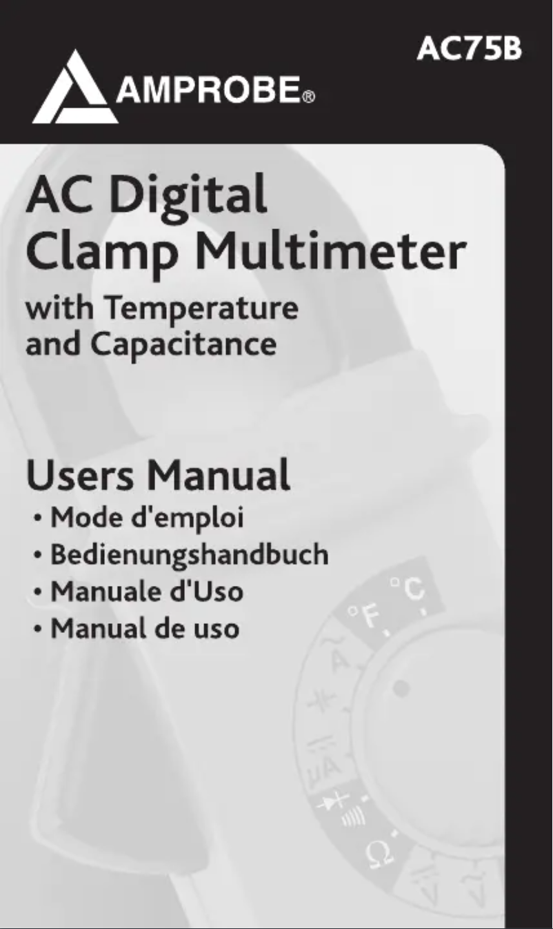 Page 1 of the manual User Manual Amprobe AC75B