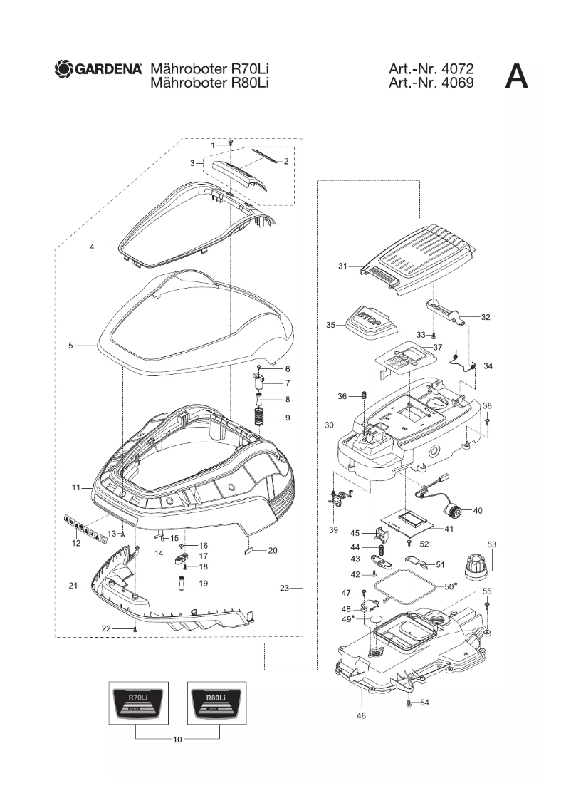 First page image of the manual for R70Li