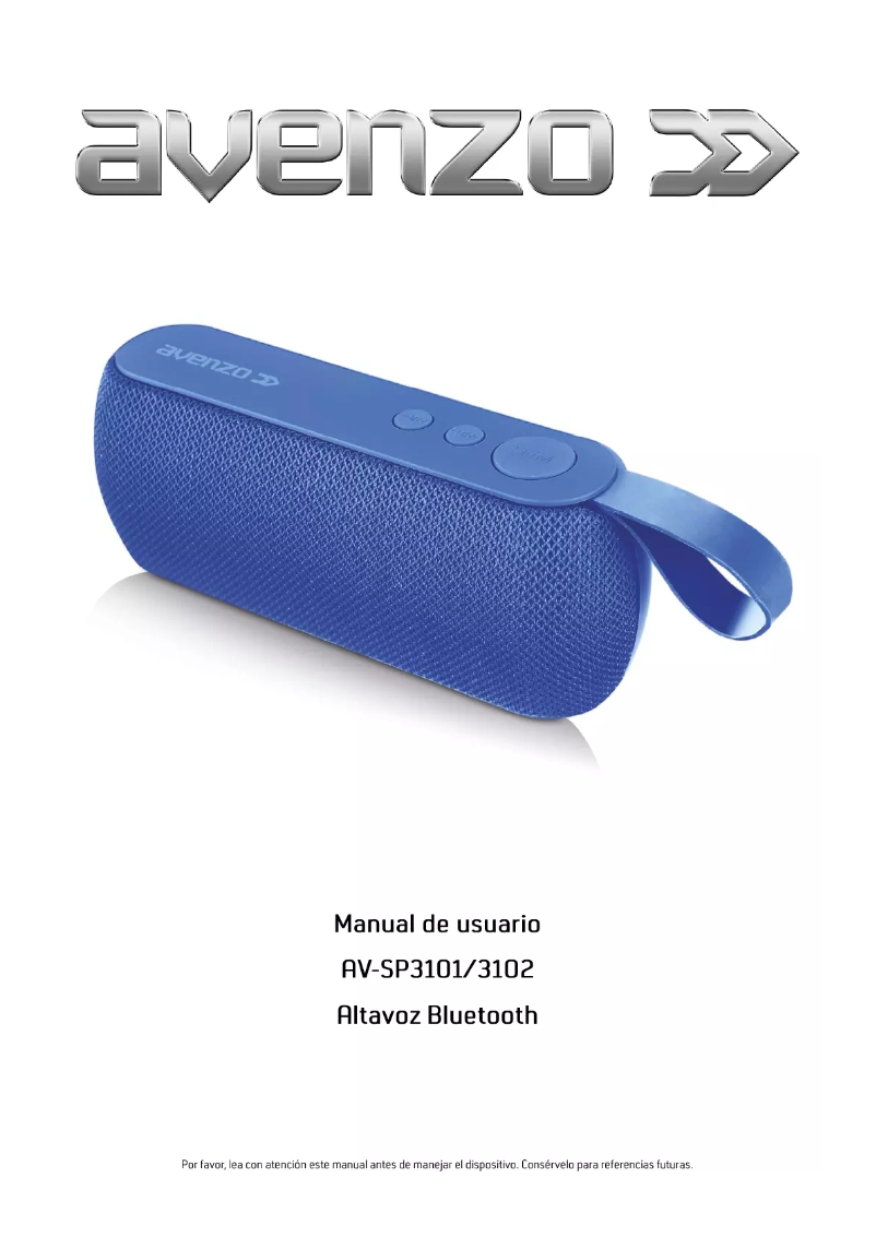 Page 1 of the manual User Manual Avenzo AV-SP3102L