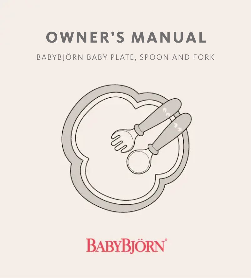 First page image of the manual for Baby Plate