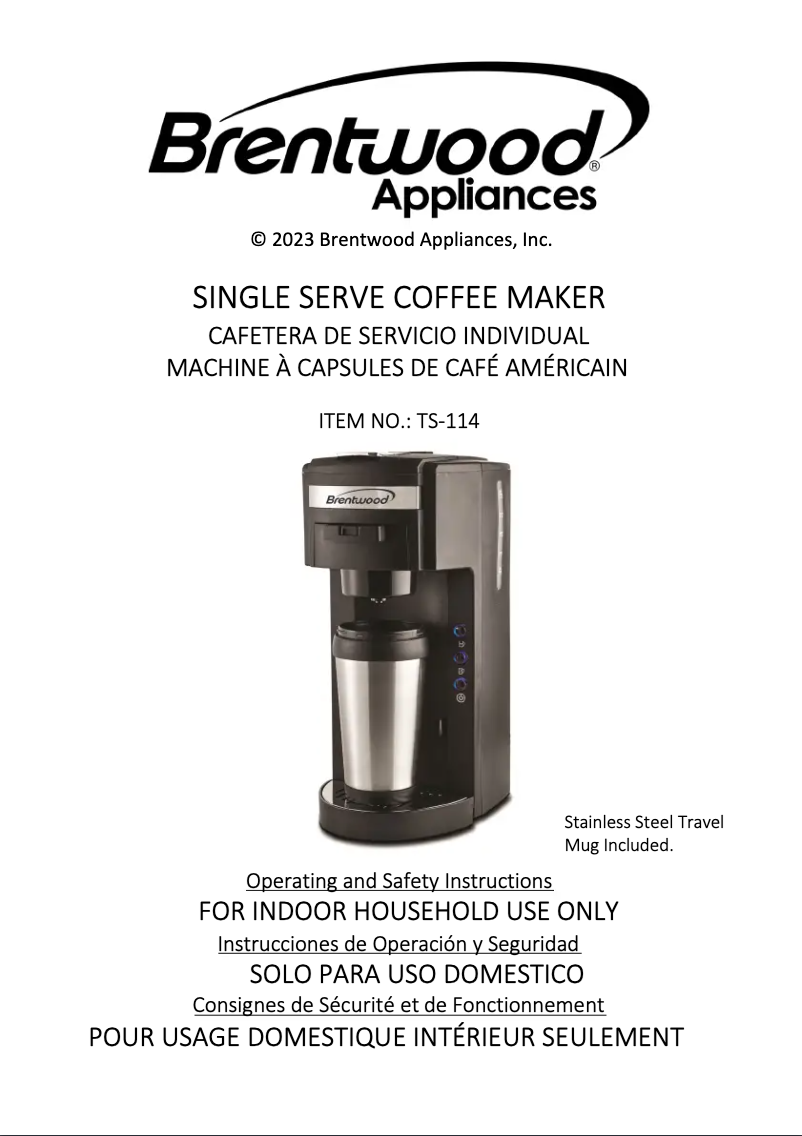 First page image of the manual for TS-114