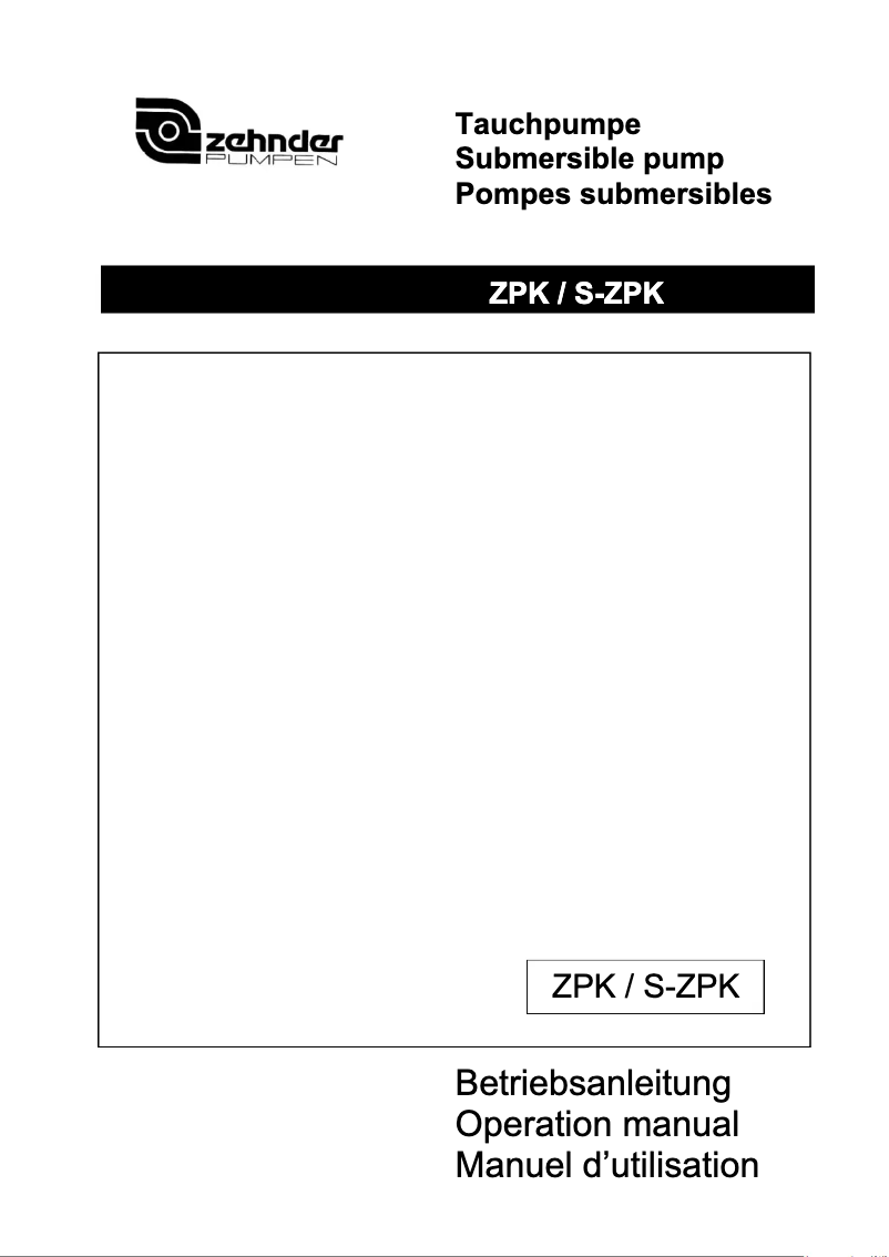 First page image of the manual for S-ZPK 30 KS
