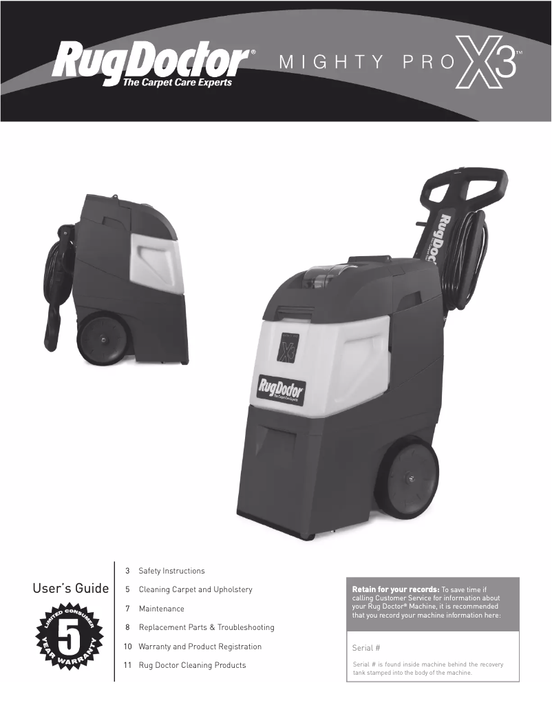 First page image of the manual for Mighty Pro X3