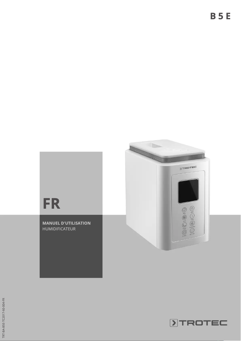 Page 1 of the manual User Manual Trotec B 5 E