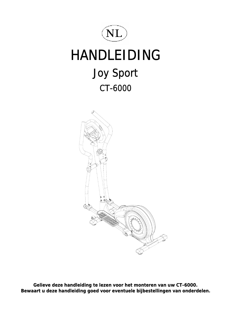 Page 1 of the manual User Manual Joy Sport CT-6000