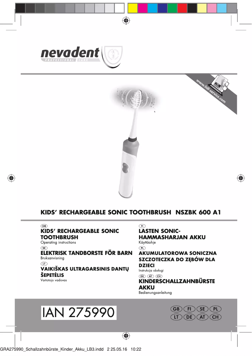 Page 1 of the manual User Manual Nevadent NSZBK 600 A1