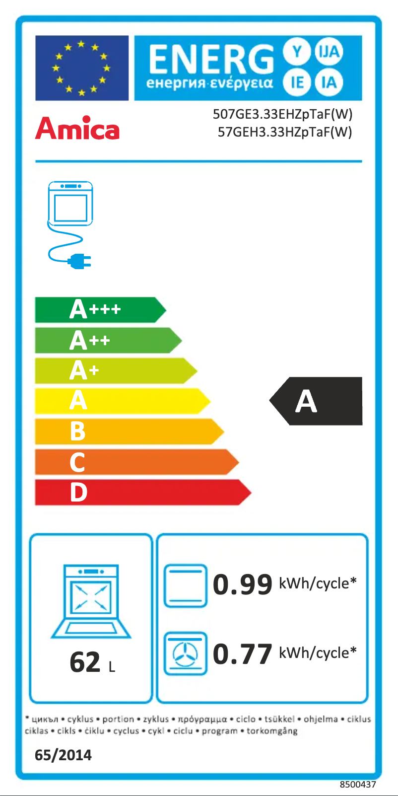Image de la première page du manuel de l'appareil 57GEH3.33HZPTAF(W)