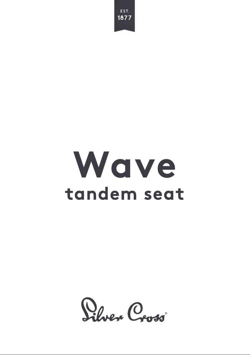 First page image of the manual for Wave Tandem Seat