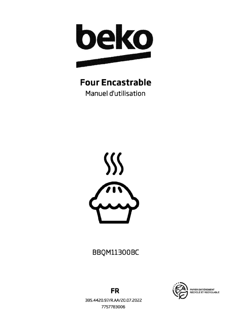 First page image of the manual for BBQM11300BC