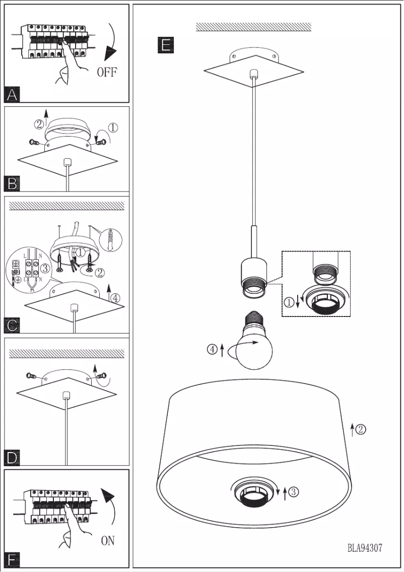 Page 1 of the manual User Manual Eglo Fonsea