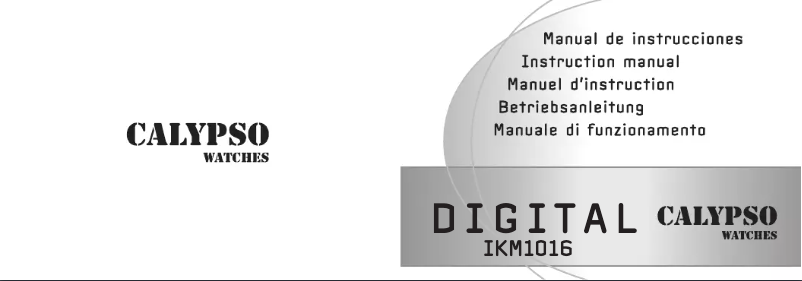 Page 1 of the manual User Manual Calypso K5656