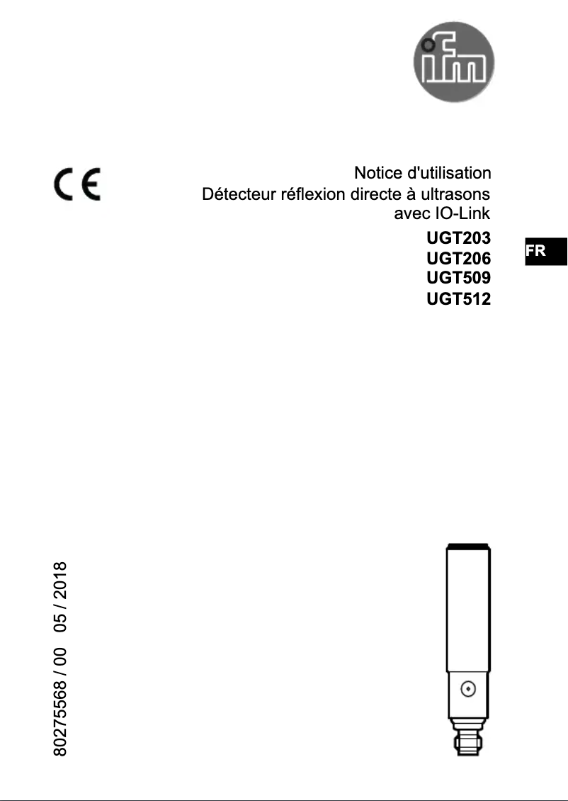 Page 1 of the manual User Manual IFM UGT512
