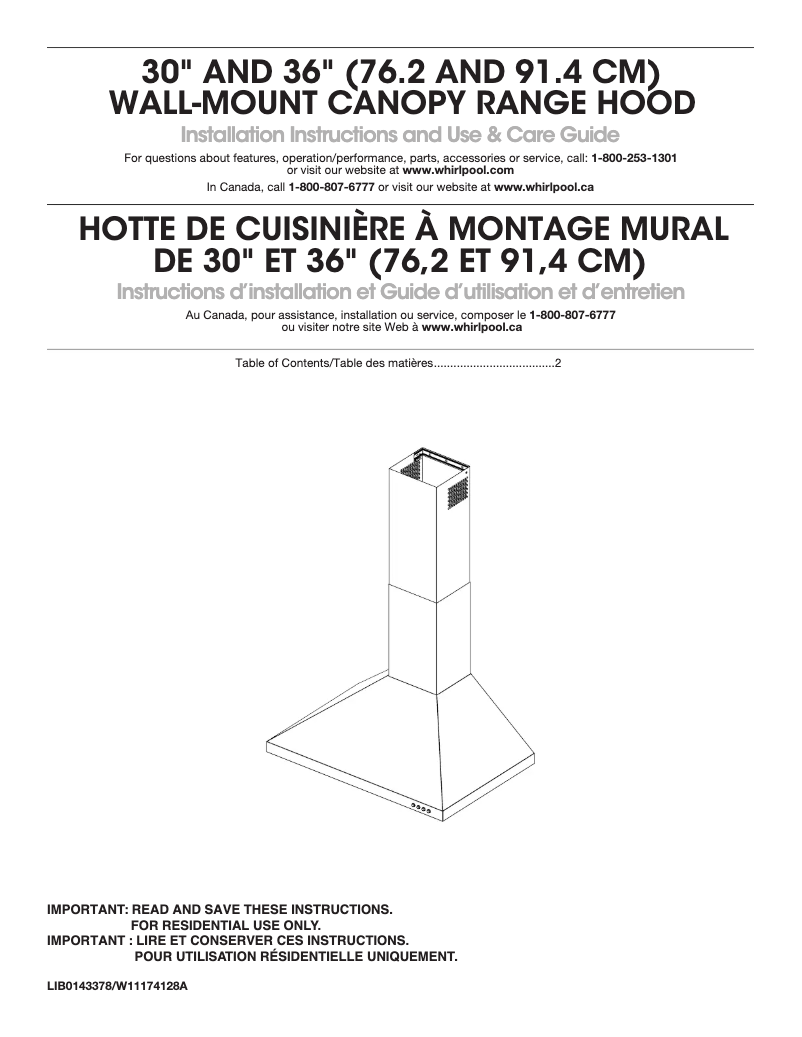Page 1 of the manual Instruction Manual Amana WVW53UC6FS