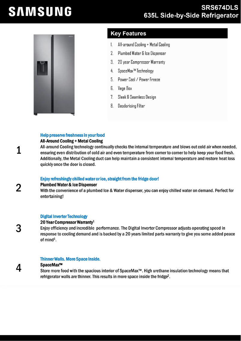 First page image of the manual for SRS674DLS