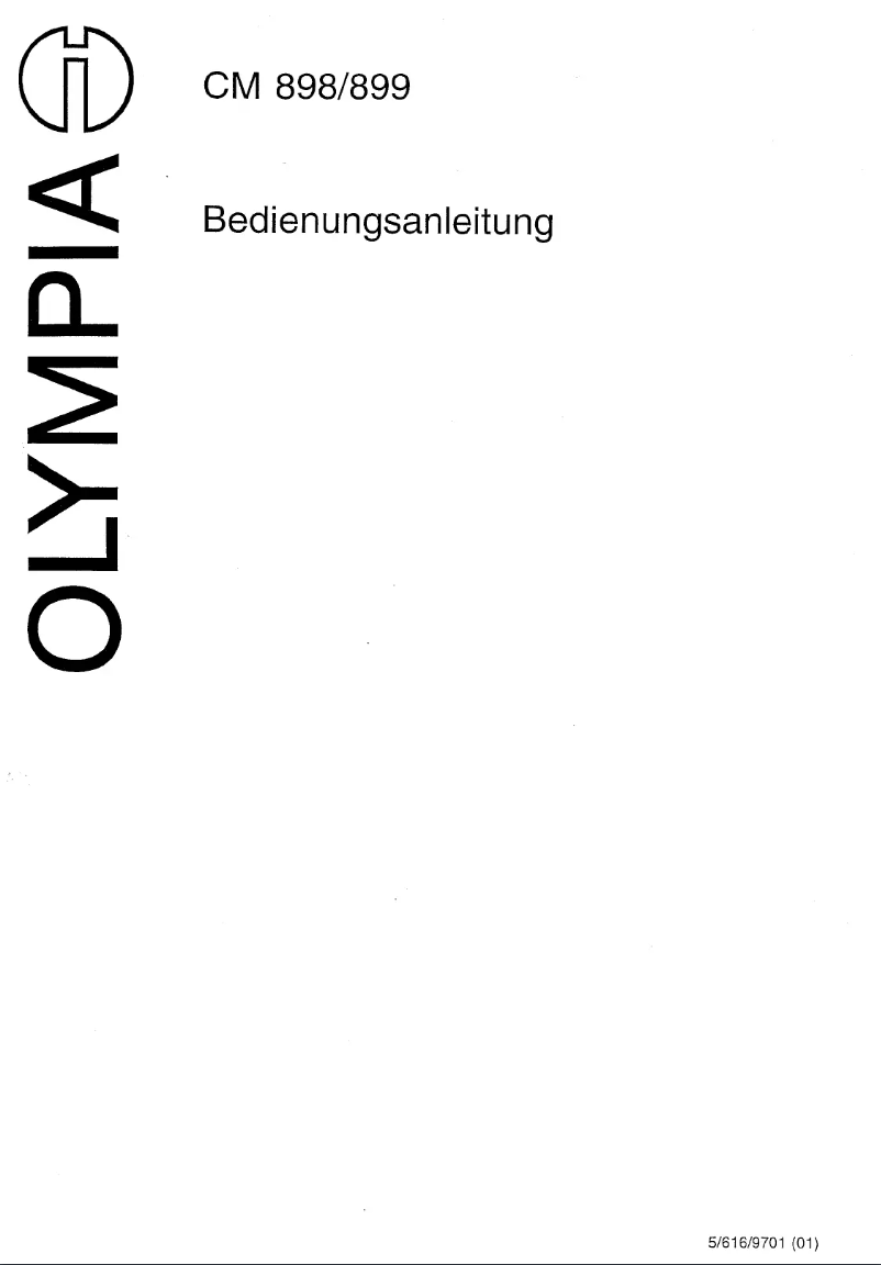 First page image of the manual for CM 899