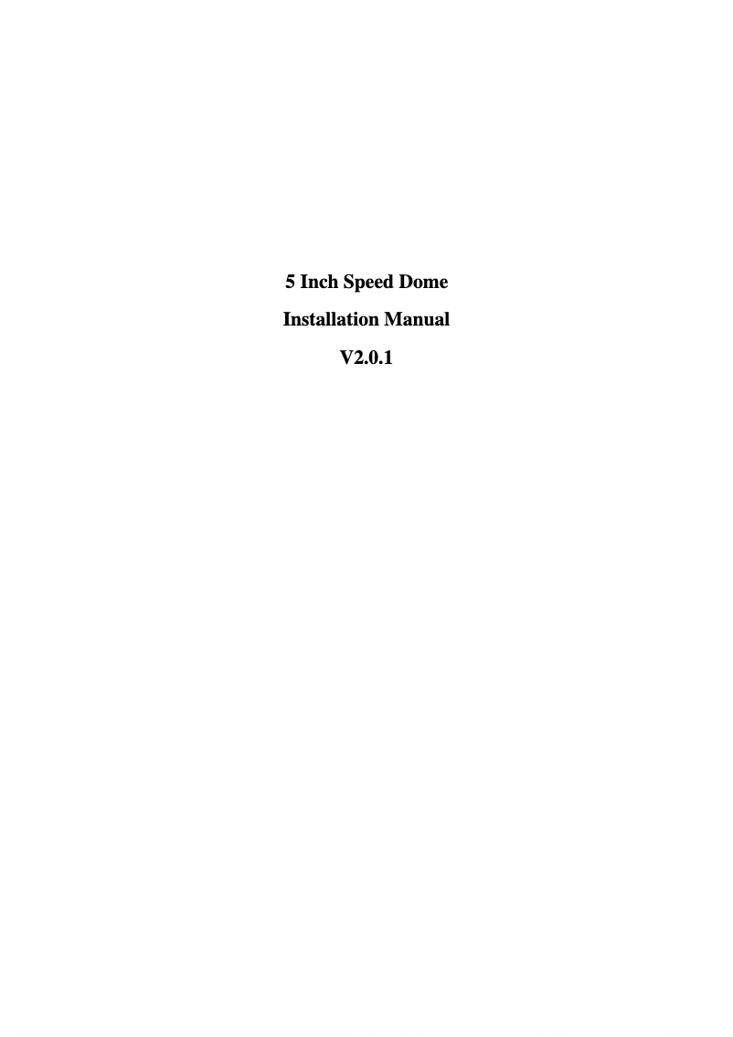 First page image of the manual for DS-2DF5276-AE3