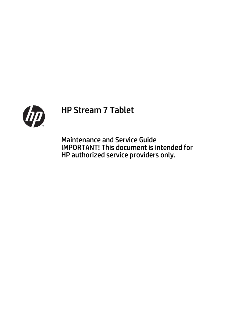 First page image of the manual for Stream 7