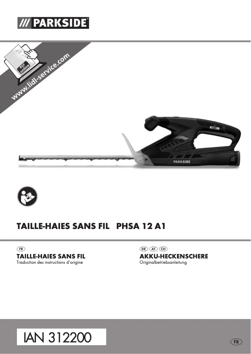Page 1 of the manual User Manual Parkside PHSA 12 A1