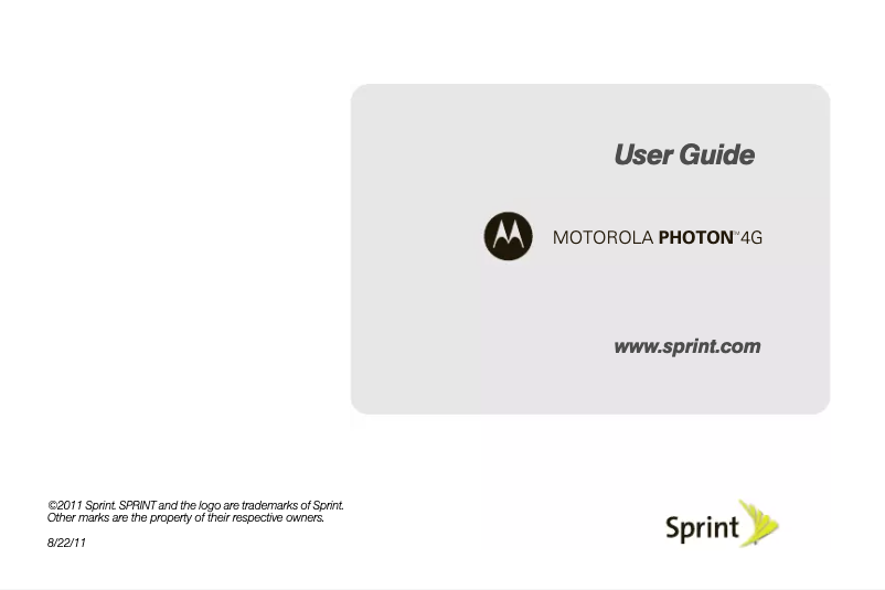 Page 1 of the manual User Manual Motorola Photon 4