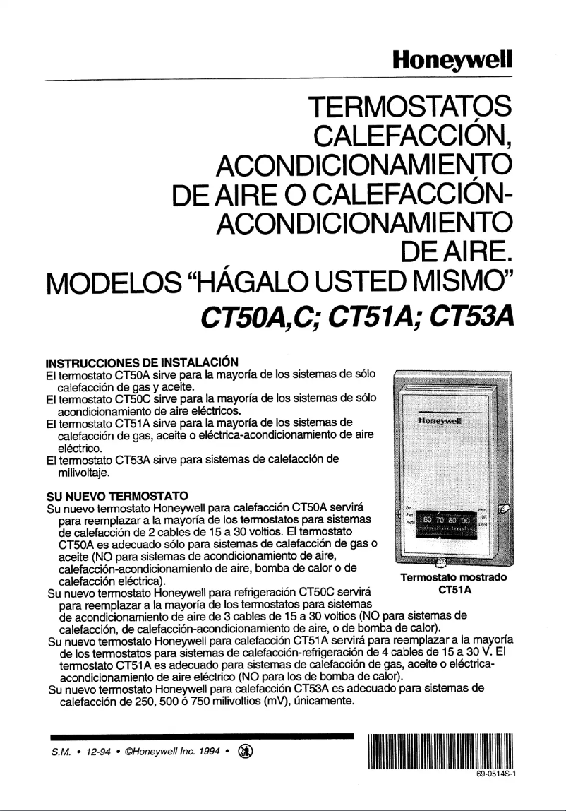 First page image of the manual for CT53A