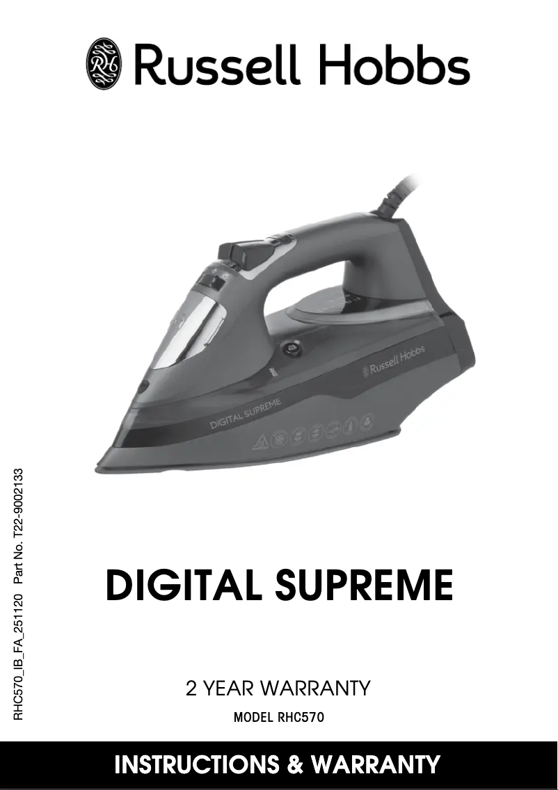 First page image of the manual for Digital Supreme RHC570