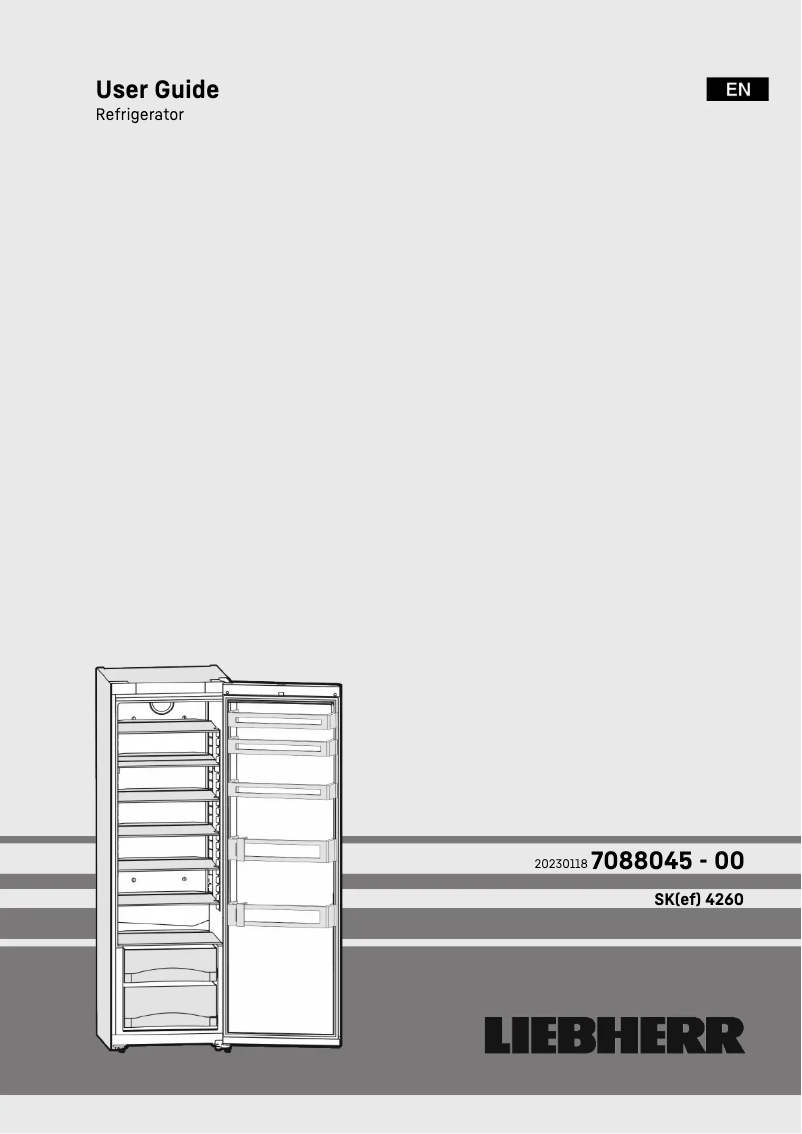 Page 1 of the manual User Manual Liebherr SK 4260