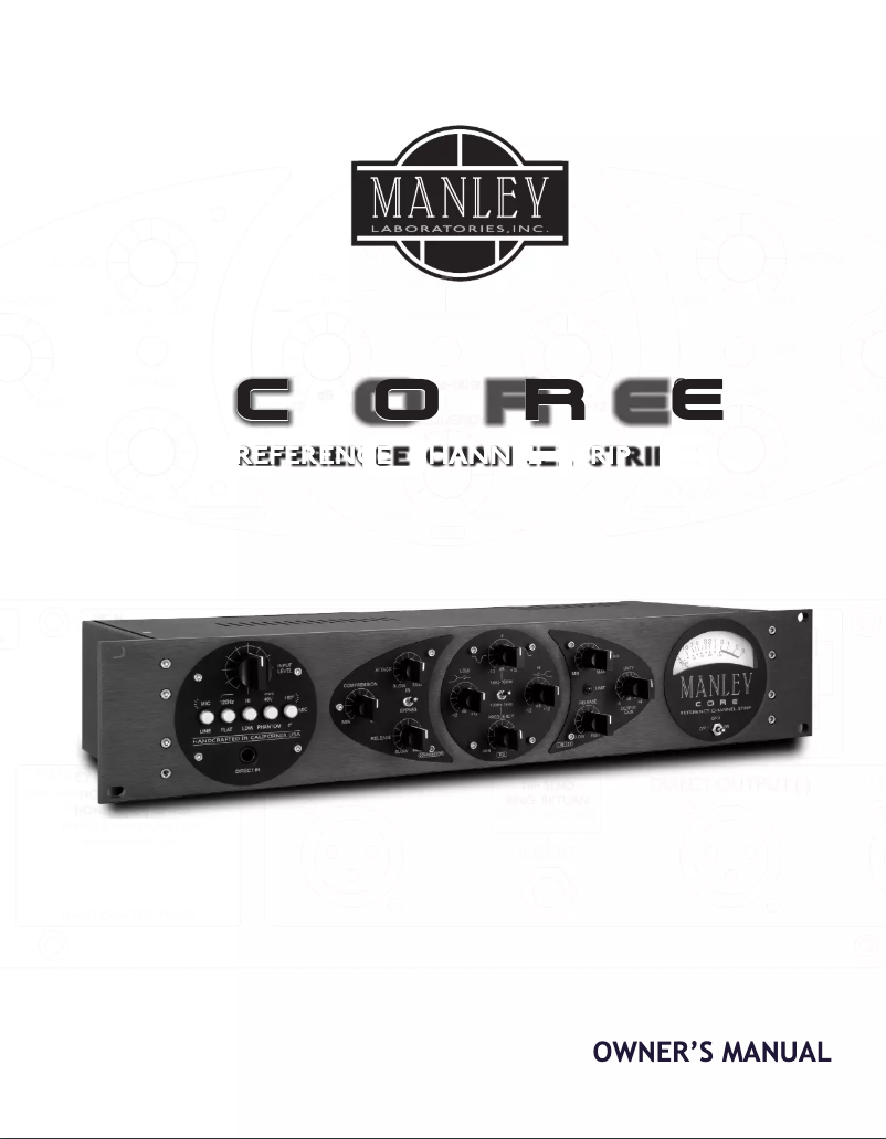 First page image of the manual for CORE