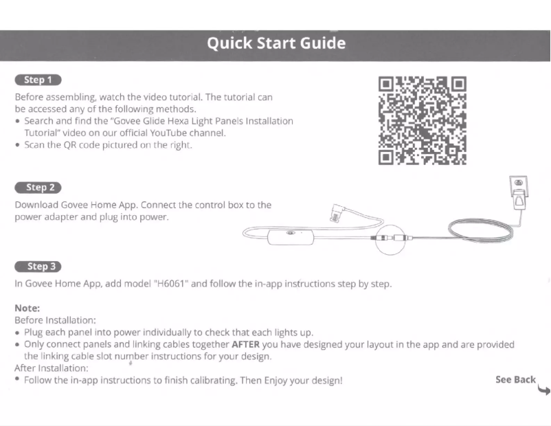 First page image of the manual for Glide Hexagon