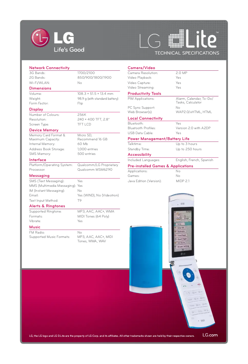 First page image of the manual for GD570AV