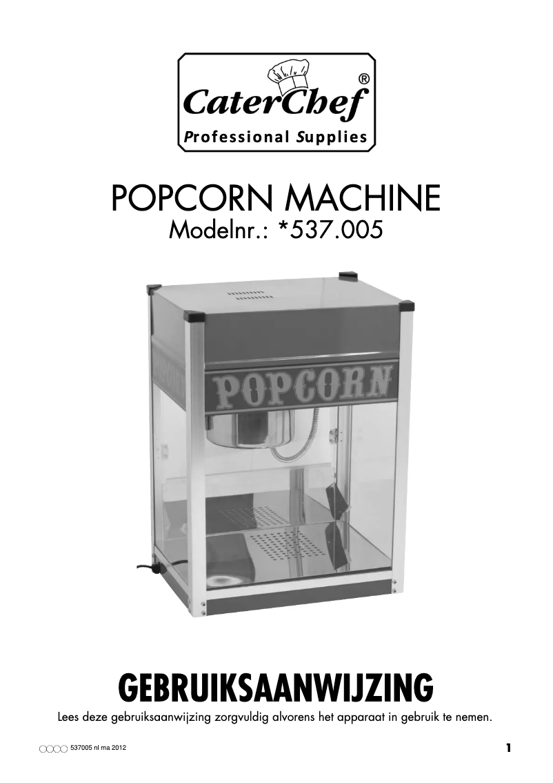 Page 1 of the manual User Manual Emga 537005